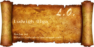 Ludvigh Olga névjegykártya